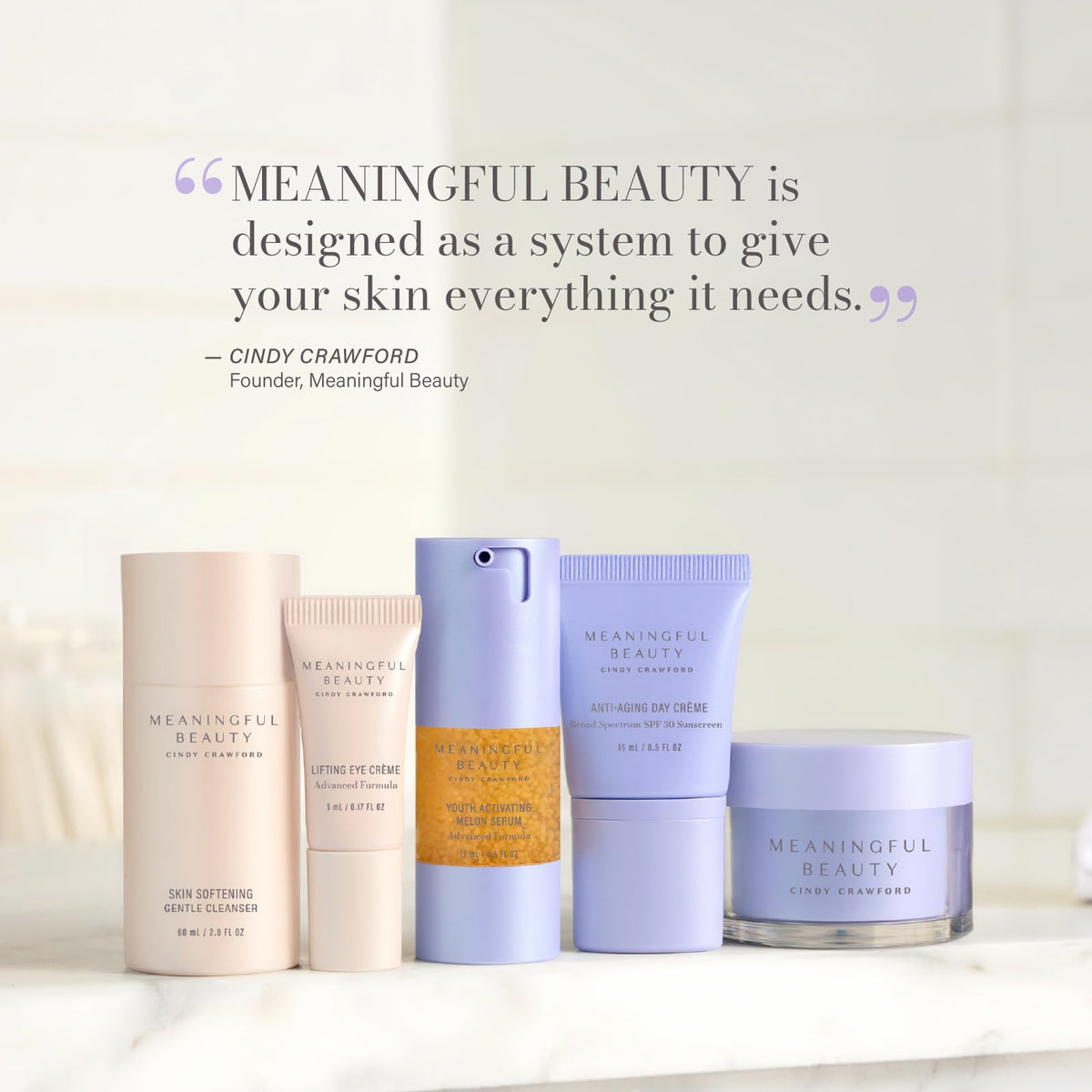 Meaningful Beauty face and eye serums detail showing fast-absorbing formulas