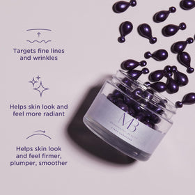 Meaningful Beauty close-up of a single pearl-like capsule highlighting precise dosing benefit