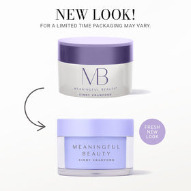 Meaningful Beauty cream texture close-up highlighting rich hydration and smoothness