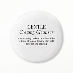Meaningful Beauty creamy texture detail on fingertip, gentle feel for hydrated skin