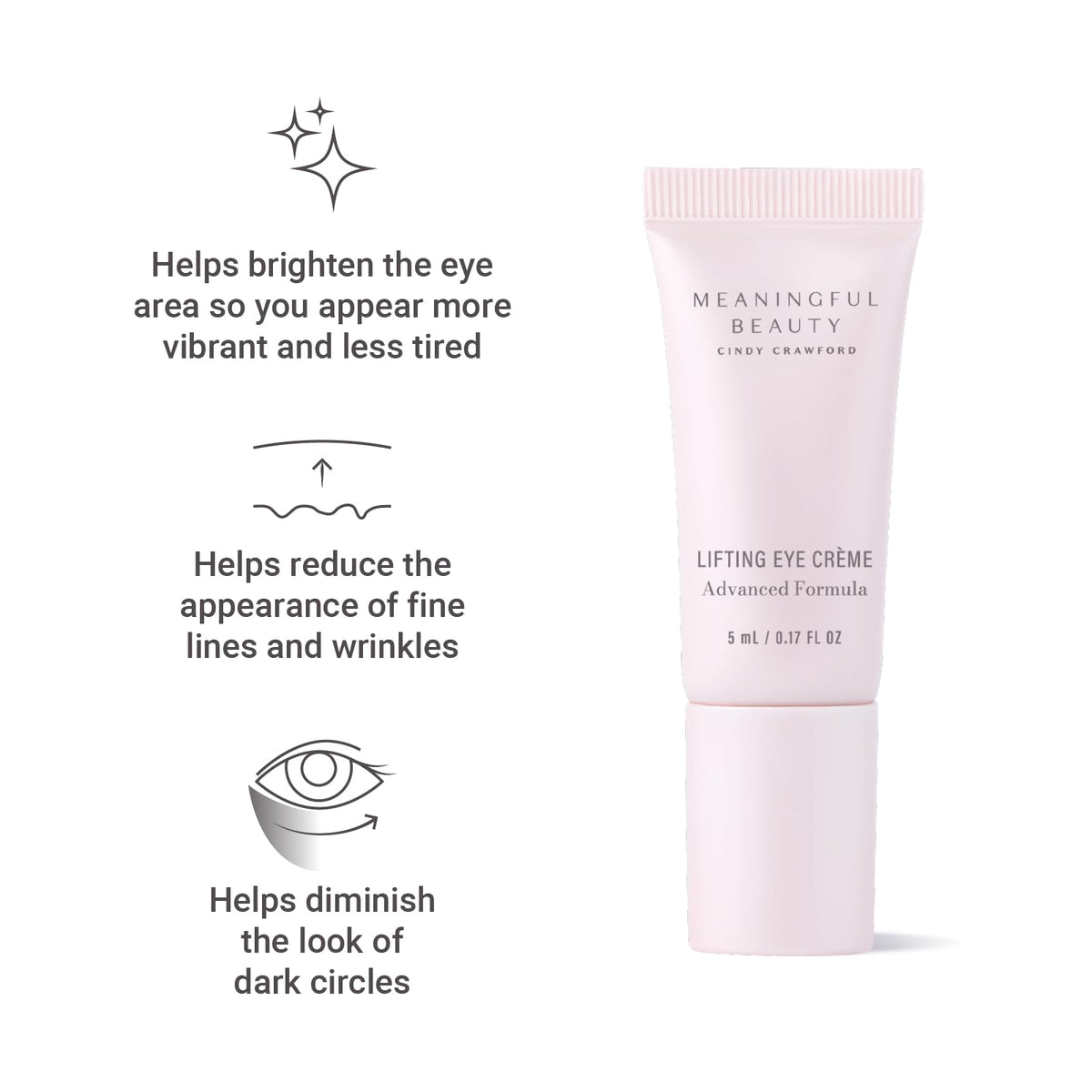 Meaningful Beauty silky cream texture swiped to show fast absorption and smooth finish