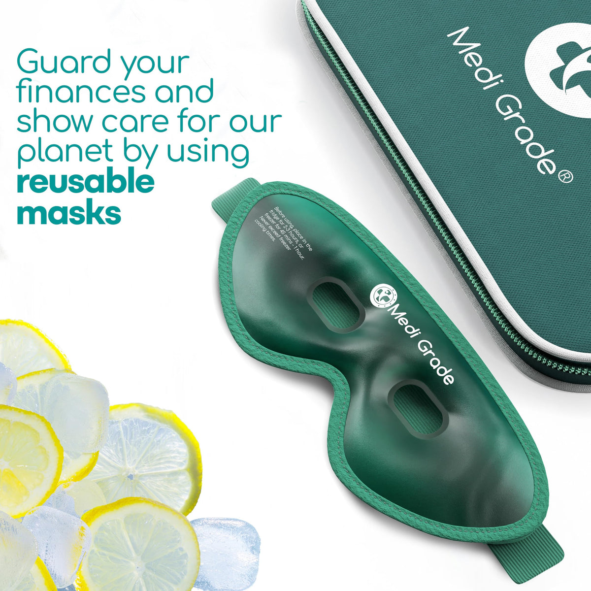 Medi Grade lifestyle spa setting with mask conveying calming self-care benefit