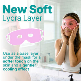 Medi Grade mask worn by model demonstrating secure fit and soothing relief
