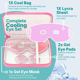 Medi Grade two gel pads laid out for targeted under-eye cooling and precision