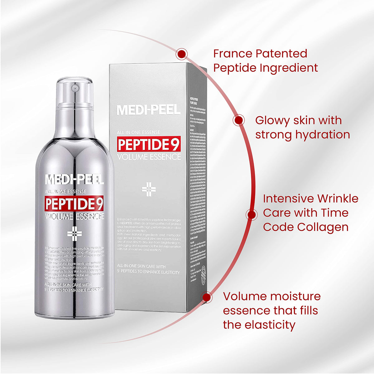 MEDI-PEEL application on hand demonstrating lightweight absorption and instant hydration