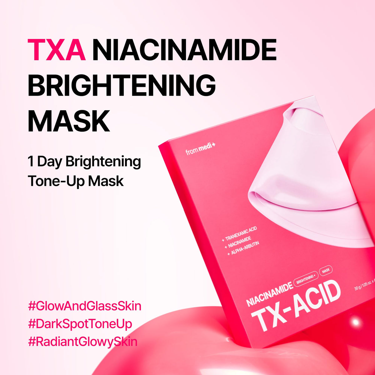 medi+ close-up of sheet mask texture highlighting gentle feel