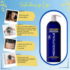 Mediceuticals Bioclenz bottle size comparison showing 1L volume for economical regular use