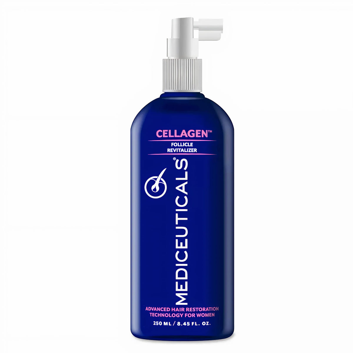 Mediceuticals front packaging showing bottle and label, communicates professional treatment benefit