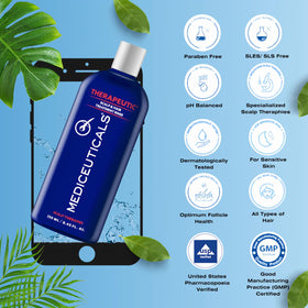 Mediceuticals conditioner staged on bathroom shelf suggesting daily use benefits