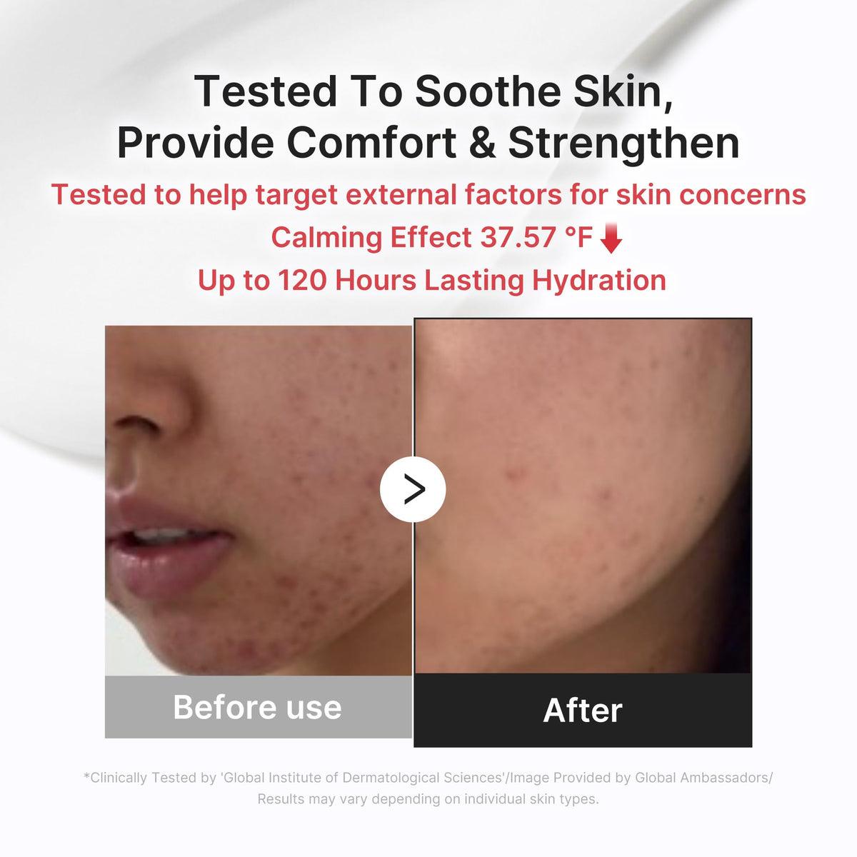 medicube side profile of tube packaging emphasizing portable everyday use