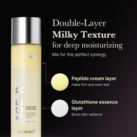 medicube milky texture close-up highlighting lightweight hydrating finish