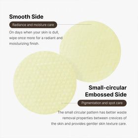 medicube pad being swiped on face for exfoliation and hydration