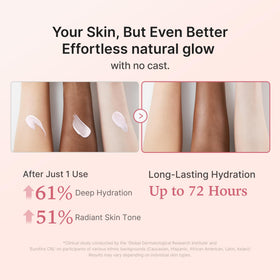 medicube sunscreen on hand showing spreadability and coverage benefit
