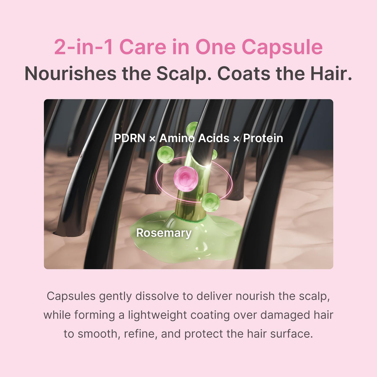 medicube application demonstrating scalp-to-ends massage technique