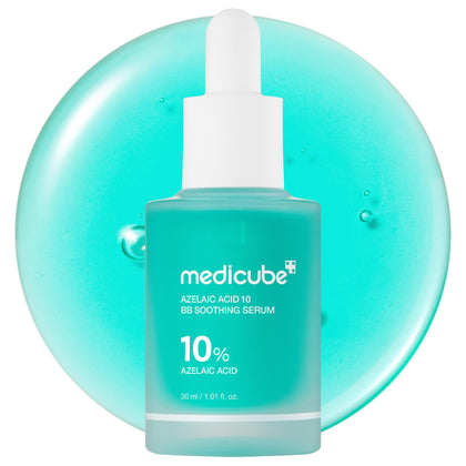 medicube front packaging showing bottle and box highlighting clear formulation benefits