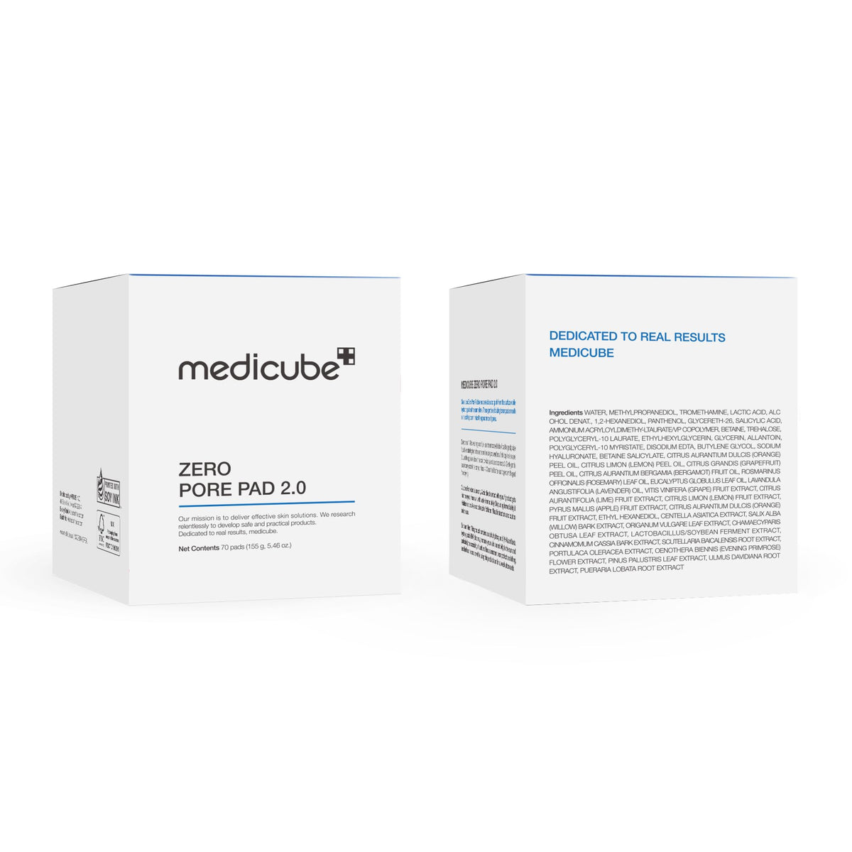 medicube back label ingredients and instructions for safe, informed usage