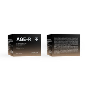 medicube skin swatch before and after showing improved radiance
