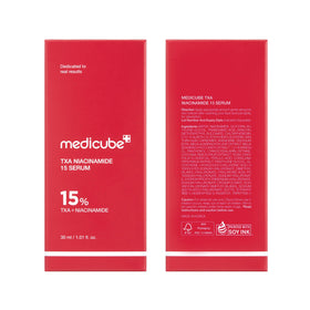 medicube before and after comparison showing improved tone and texture benefit