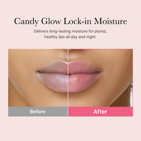 medicube before and after lips illustrating softer smoother lip results