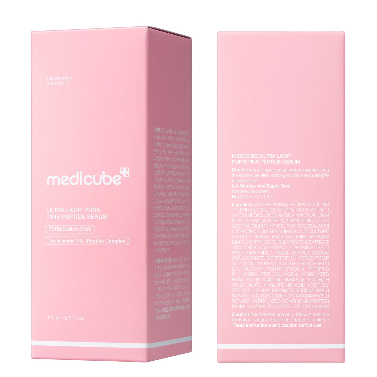 medicube styled bottle and box on vanity conveying premium routine and shelf presence