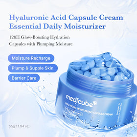 medicube open jar with hyaluronic capsules and gel for targeted hydration