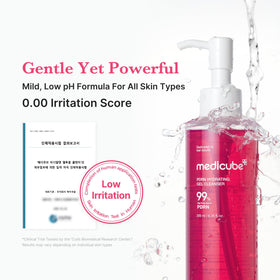 medicube cleanser staged in a bathroom setting to show everyday use and lifestyle benefit