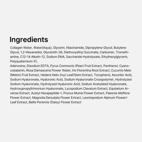 medicube collagen water visual illustrating high collagen hydration effect