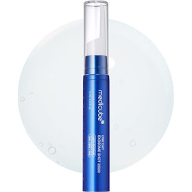 medicube front packaging showing serum bottle and box, clear product benefit