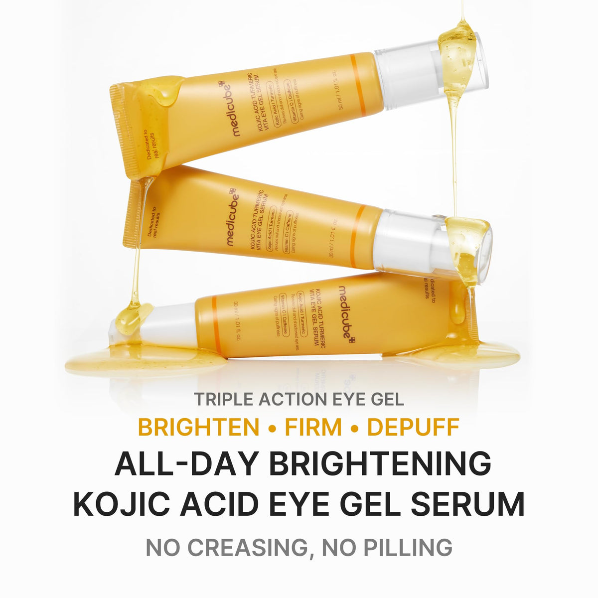medicube gel texture close-up highlighting smooth, fast-absorbing finish and hydration