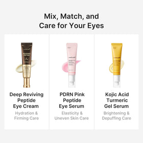 medicube patting under-eye application showing cooling effect and reduced puffiness look