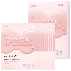 medicube front box and mask showing packaging and benefits