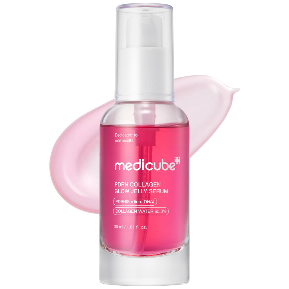 medicube front jar showing pink jelly and ready-to-use glow