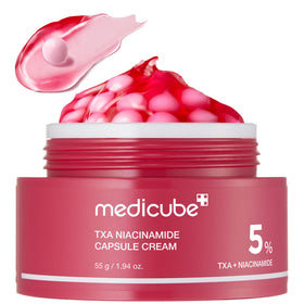 medicube front packaging showing capsule cream and branding, clear product identity and purpose