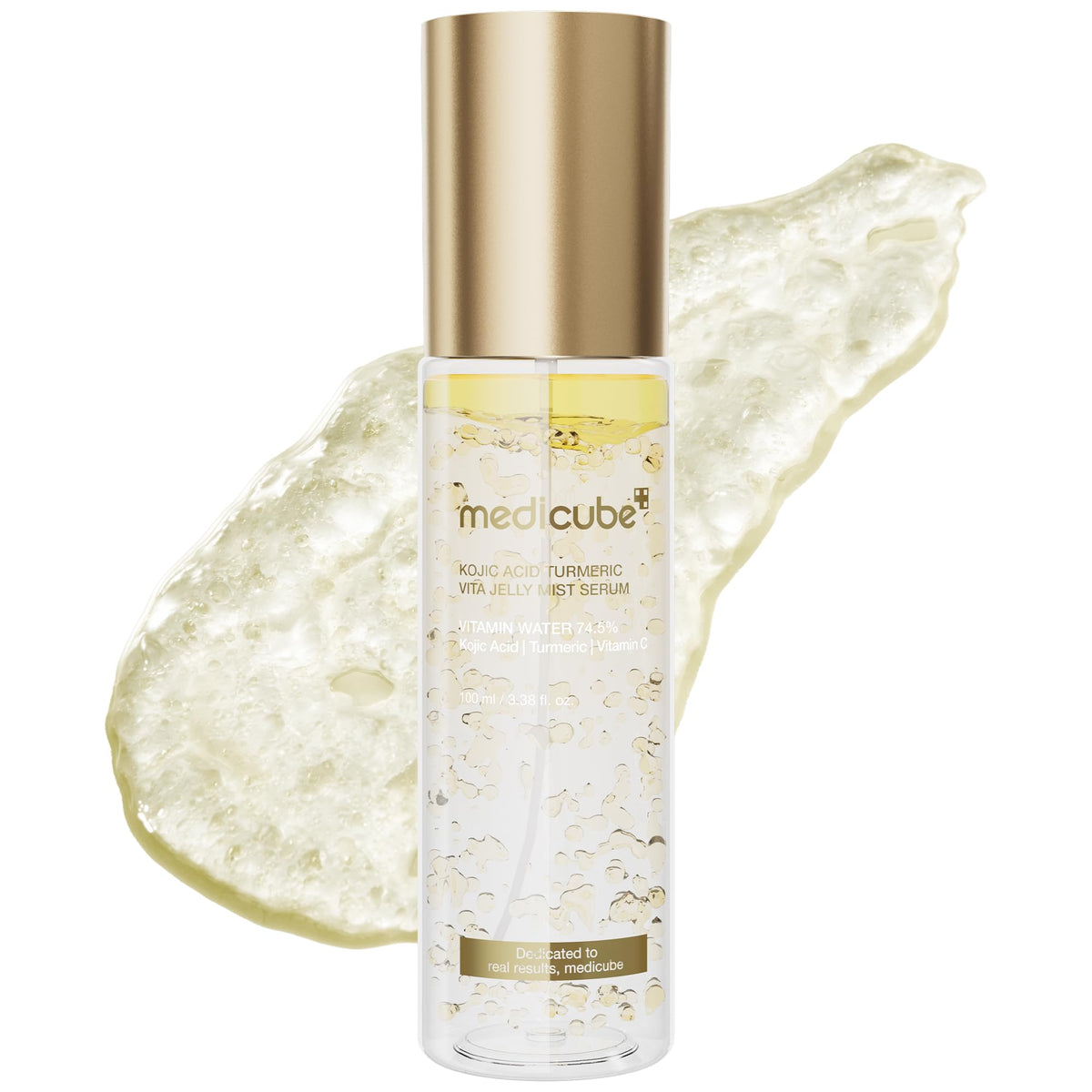 medicube front packaging showing jelly mist serum and travel-ready size benefit