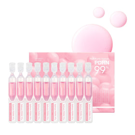 medicube front packaging showing ten pink vials, clear presentation and hygiene benefit