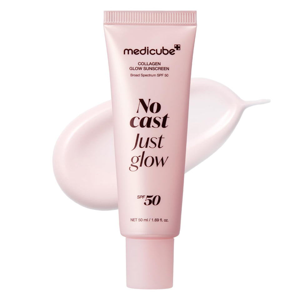 medicube front packaging showing SPF 50 protection and glow