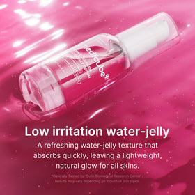 medicube gel on skin application demonstrating cooling hydration benefit