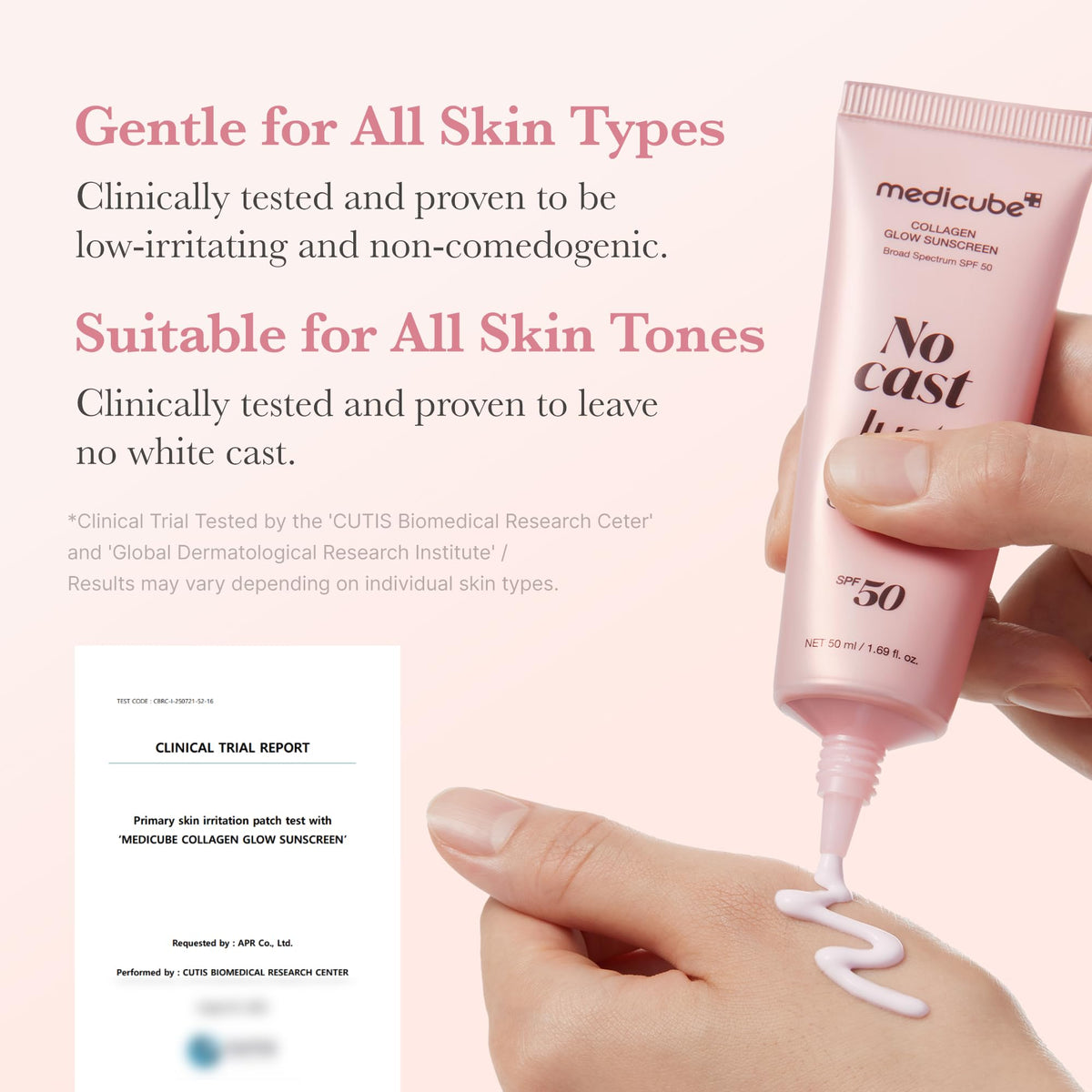 medicube ingredient highlights with cica and collagen soothing benefit