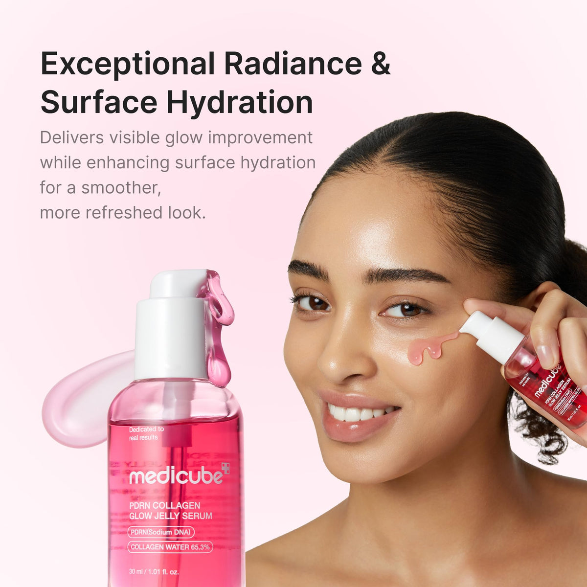 medicube ingredients label panel showing PDRN and collagen transparency