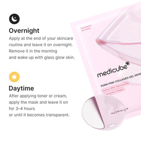 medicube jar with mask contents pooling serum showing concentrated nourishment benefit