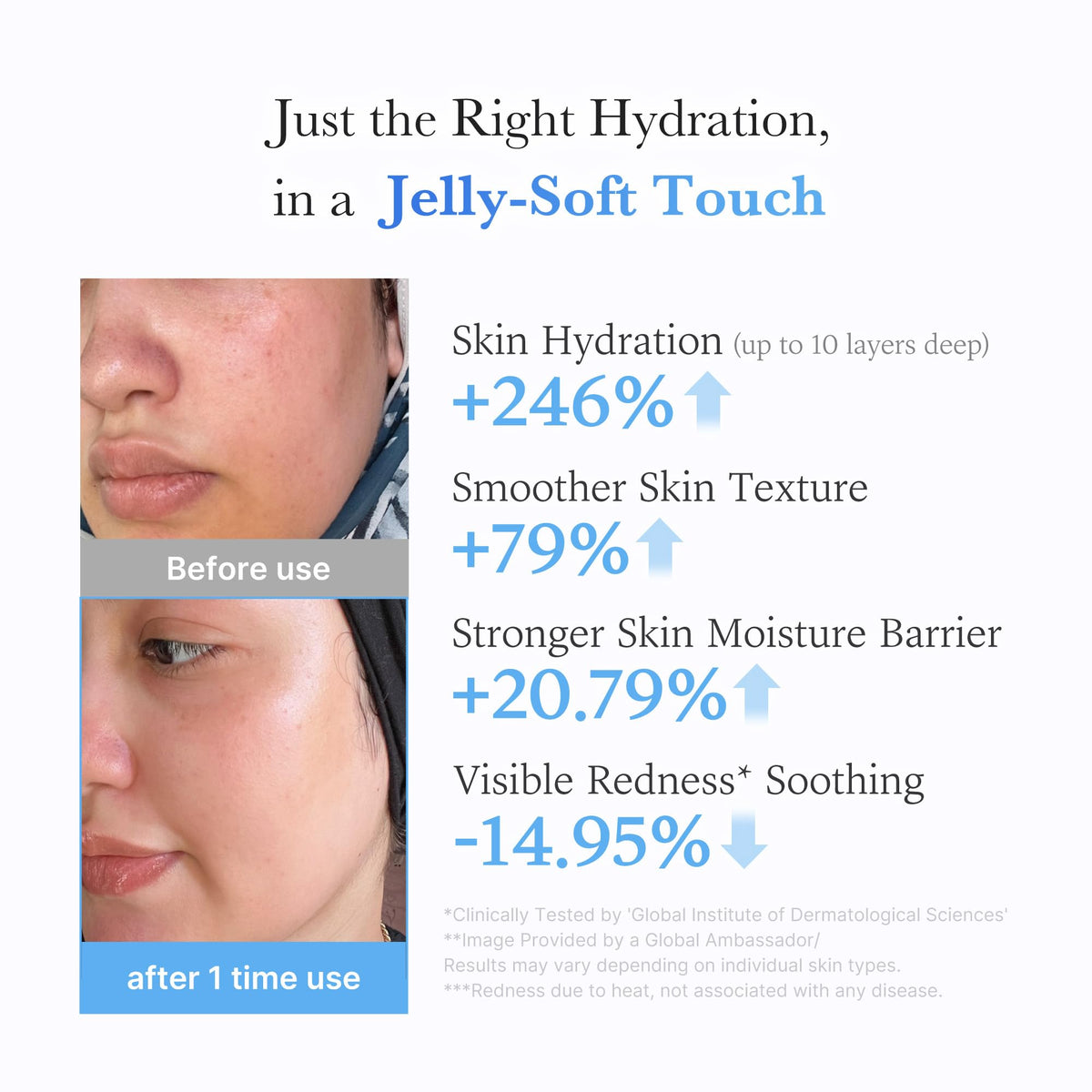 medicube cream on hand demonstrating smooth non-greasy finish