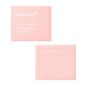medicube jar on bathroom shelf styled lifestyle shot, suggests daily routine benefit