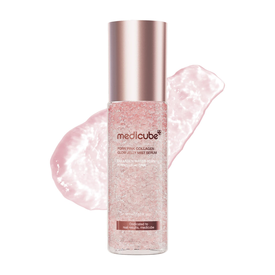 medicube front bottle showing jelly mist serum for portable hydration