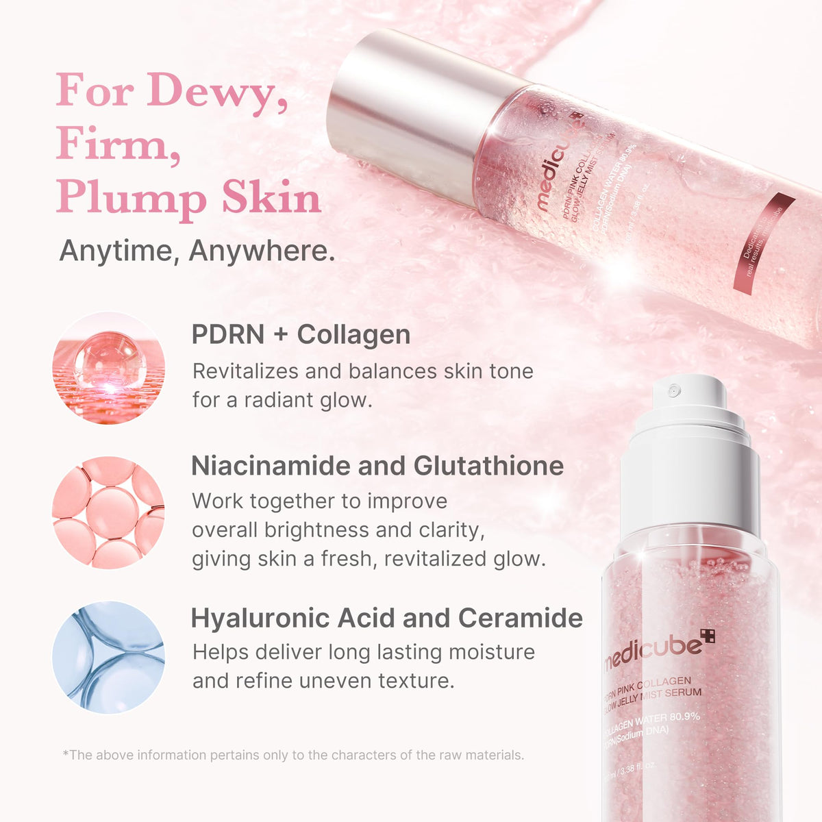 medicube jelly texture close-up on fingertip, showing concentrated serum consistency