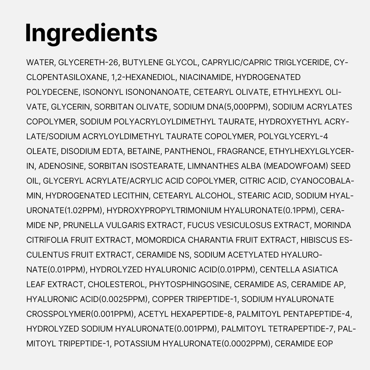 medicube label closeup showing ingredients and targeted pore care