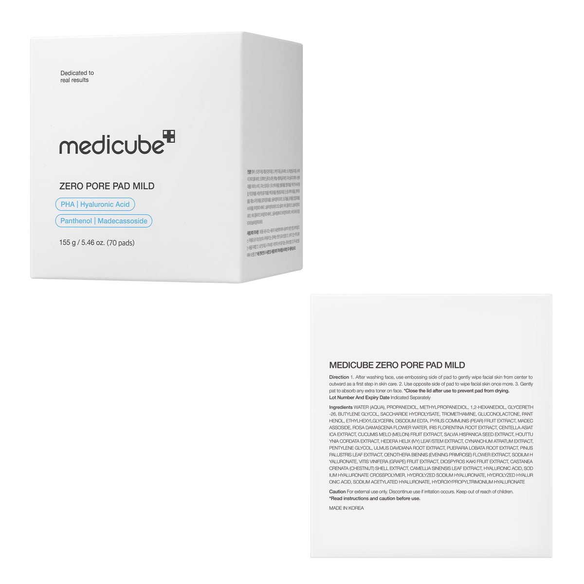 medicube pads on bathroom vanity conveying daily routine convenience