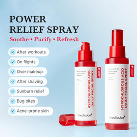 medicube mist on skin showing lightweight texture that soothes and refreshes