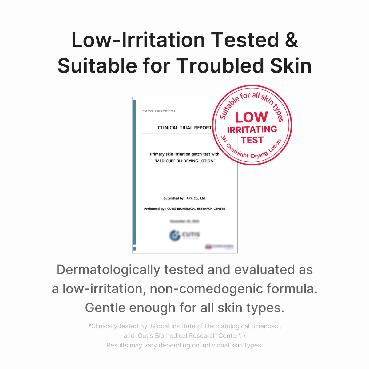 medicube on bathroom counter during nighttime routine to show simple evening use