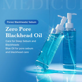 medicube oil texture on hand close-up, smooth oil dissolves makeup effectively