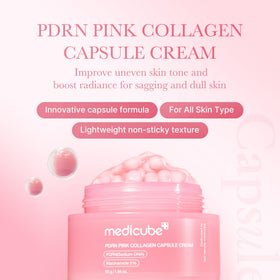medicube open jar with pink capsule close-up demonstrating freshness